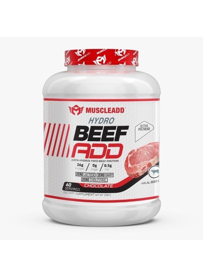 مسكليد هيدرو بيف 100٪ بروتين لحم بقري متحلل - 60 سيرف شوكولاتة - Image 1